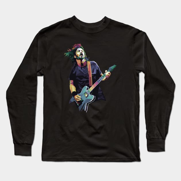 Grunge Long Sleeve T-Shirt by Alkahfsmart